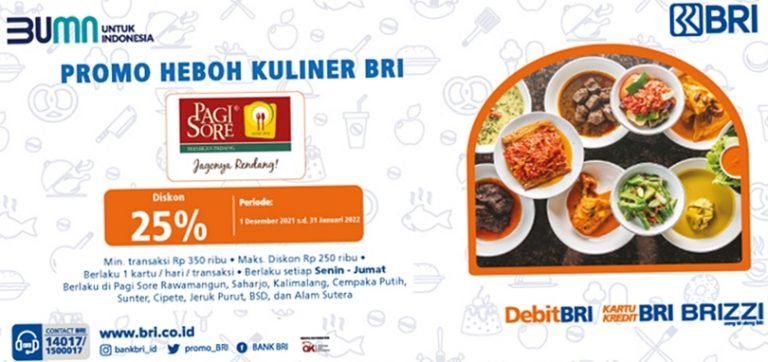 promo restoran pagi sore desember 2021